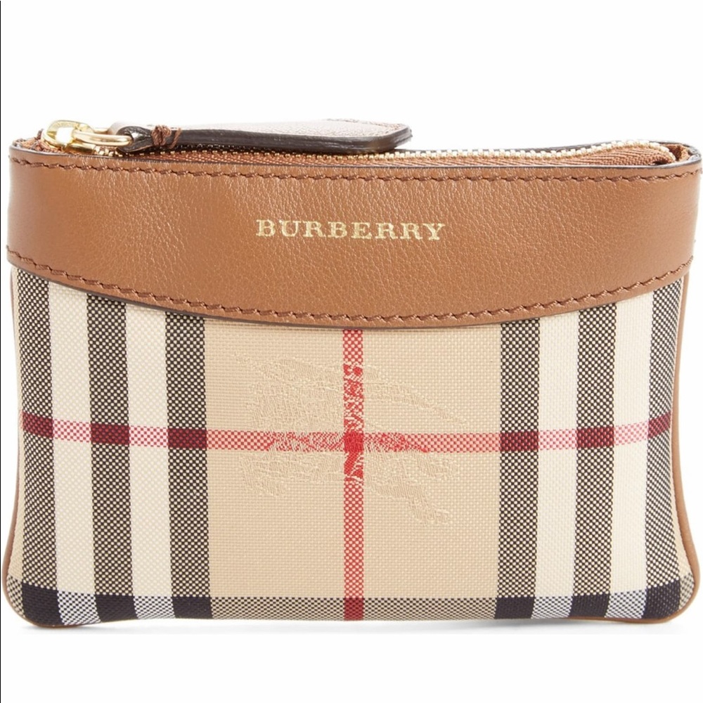 ISO Burberry Haymarket Putney Flat Pouch